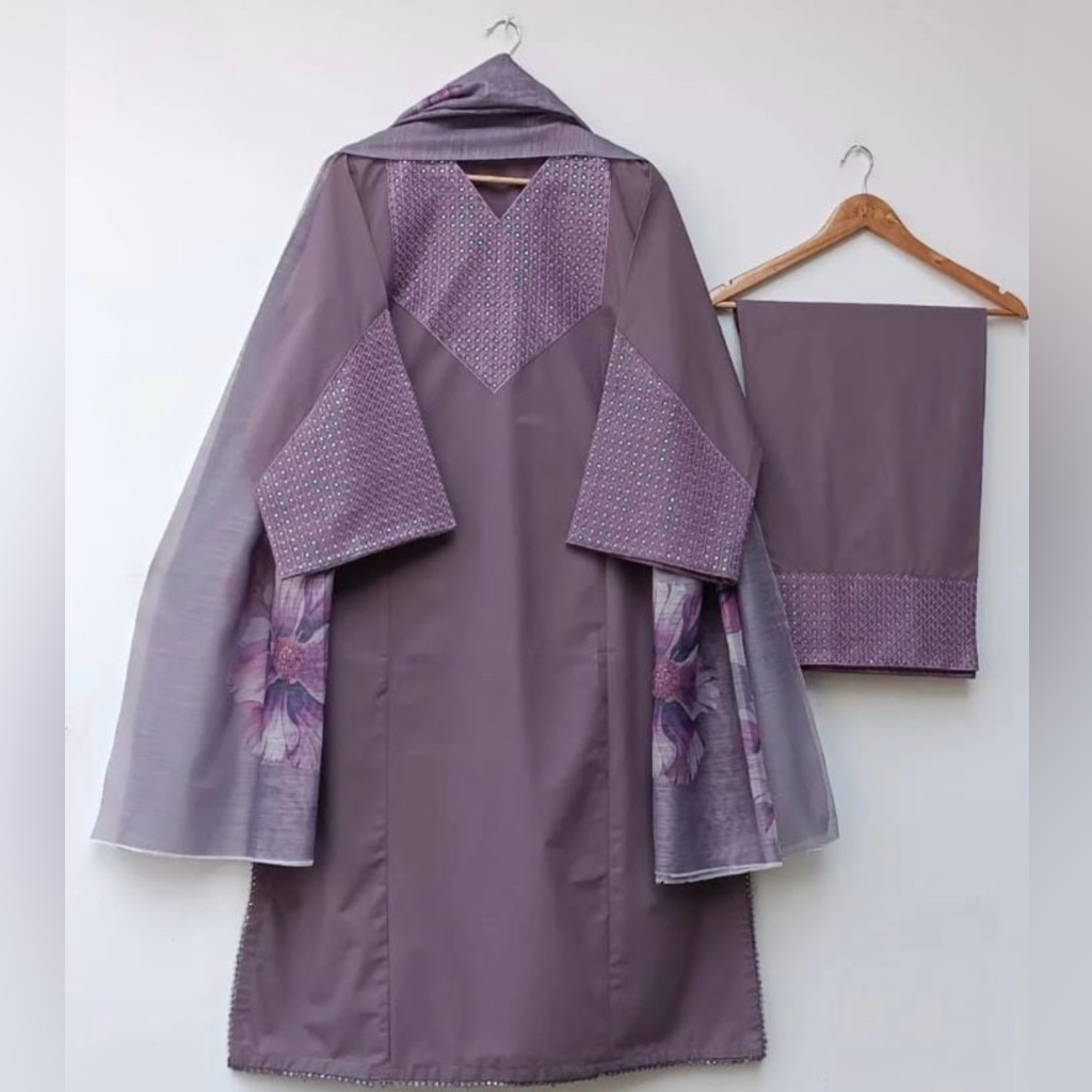 Category 3pc Shirt Trouser Cotton Silk Dupatta Shirt Length 48